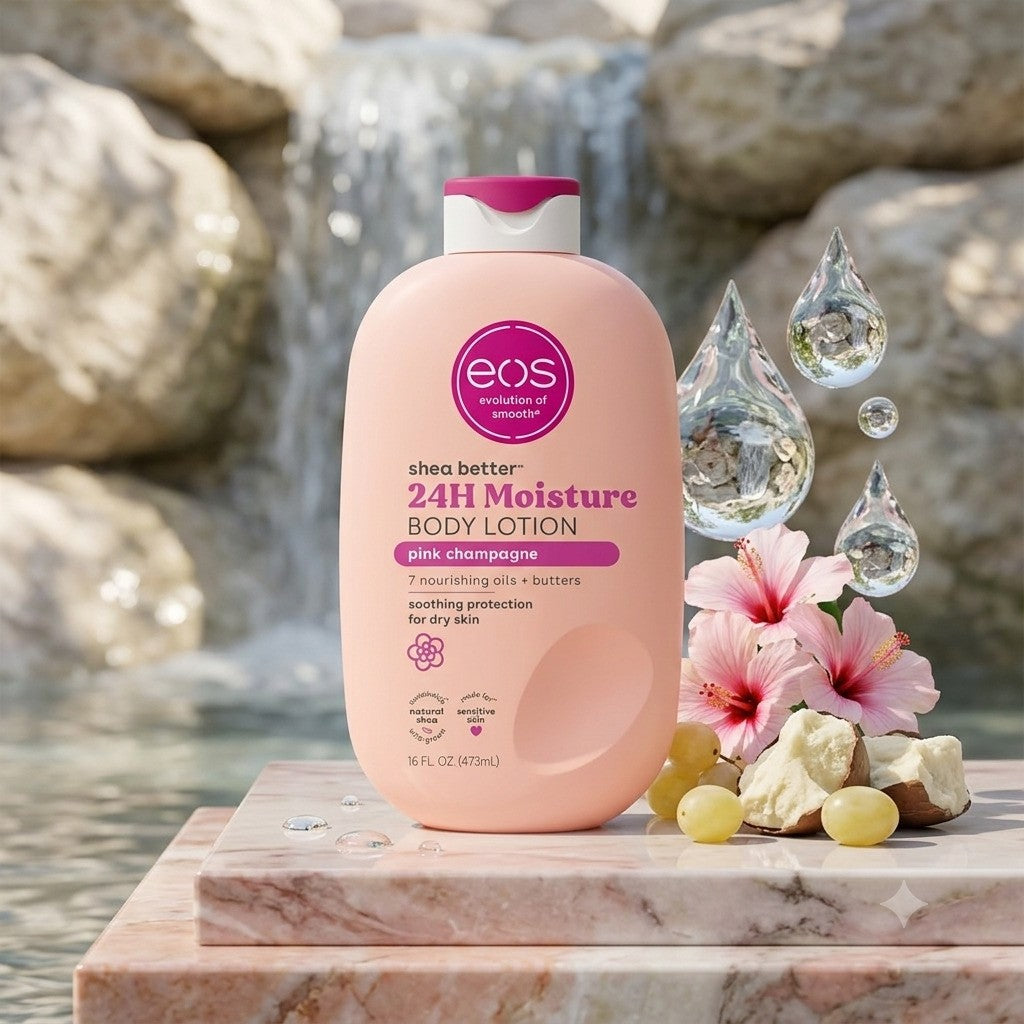 Eos  Shea Better 24H Moisture Pink Champagne Body Lotion