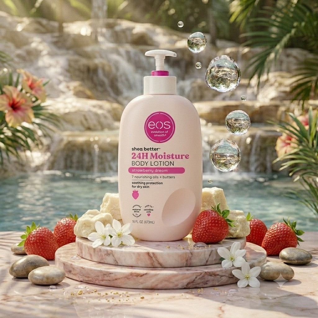 Eos  Shea Better 24H Moisture Strawberry Dream Body Lotion