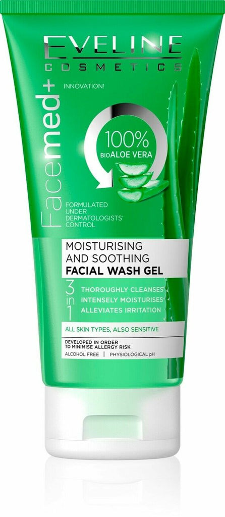 Eveline Facemed Aloe Vera Moisturising Soothing Facial Wash Gel 150ml