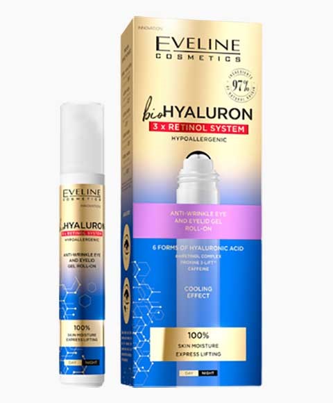 Eveline Bio Hyaluron Anti Wrinkle Eye And Eyelid Gel Roll On
