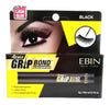 EBIN Grip Bond Eyelash Adhesive Black Dries Dark With Silicon Applicator