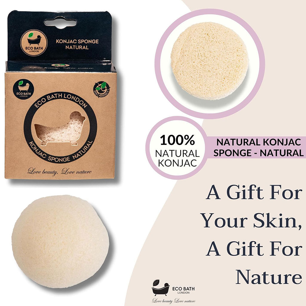 Eco Bath London  Konjac Sponge Natural