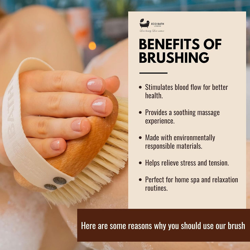 Eco Bath London  Natural Bristle Massage Hand Brush