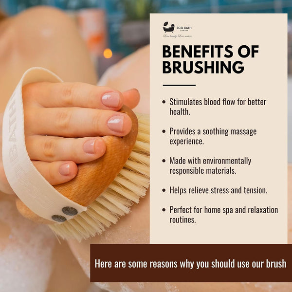 Eco Bath London  Natural Bristle Massage Hand Brush
