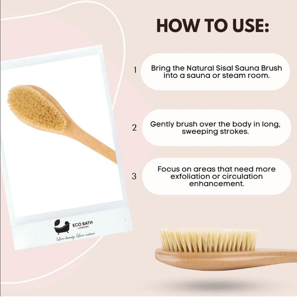 Eco Bath London  Natural Bristle Sauna Brush