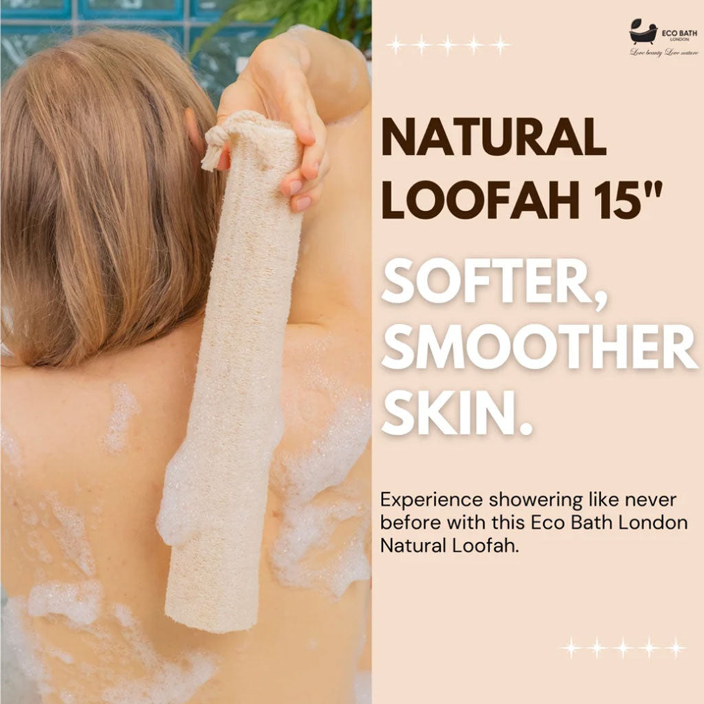 Eco Bath London  Natural Loofah 15 With String