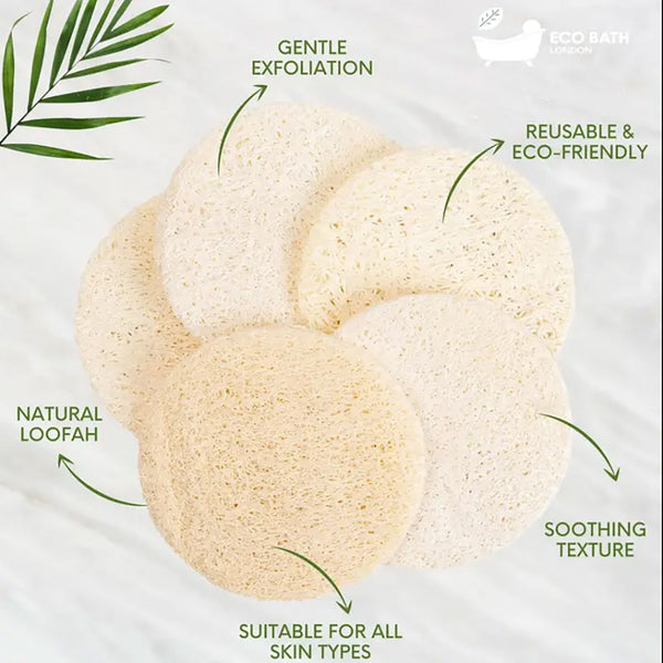 Eco Bath London  Natural Loofah Facial Discs