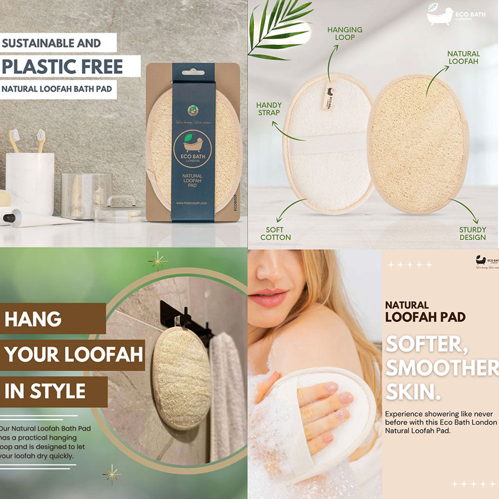Eco Bath London  Natural Loofah Pad