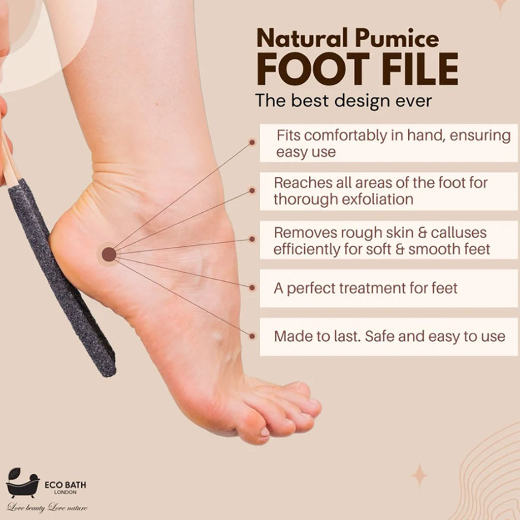 Eco Bath London  Natural Pumice Foot File Black