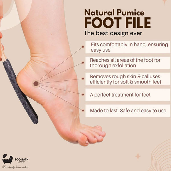 Eco Bath London  Natural Pumice Foot File Black