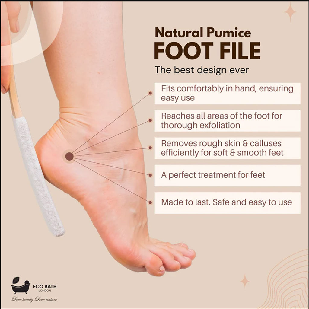 Eco Bath London  Natural Pumice Foot File White