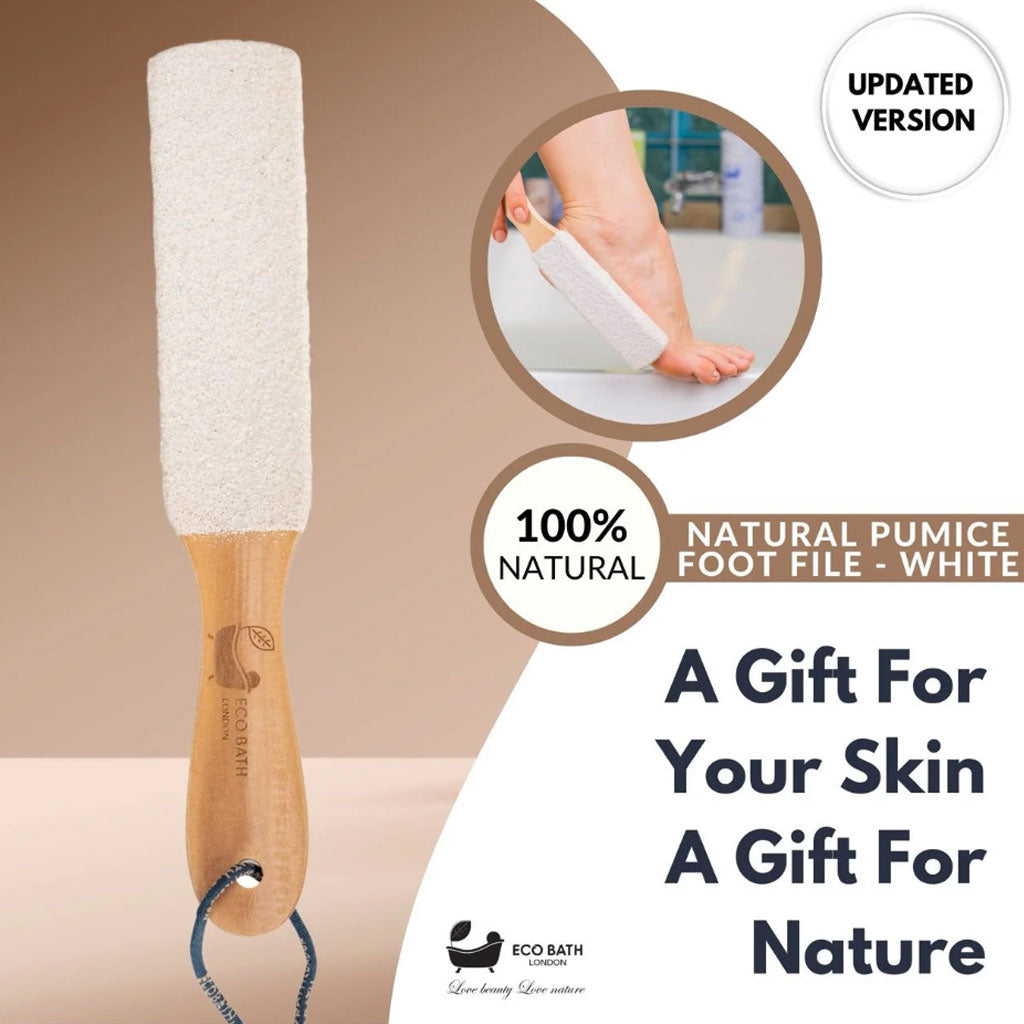 Eco Bath London  Natural Pumice Foot File White