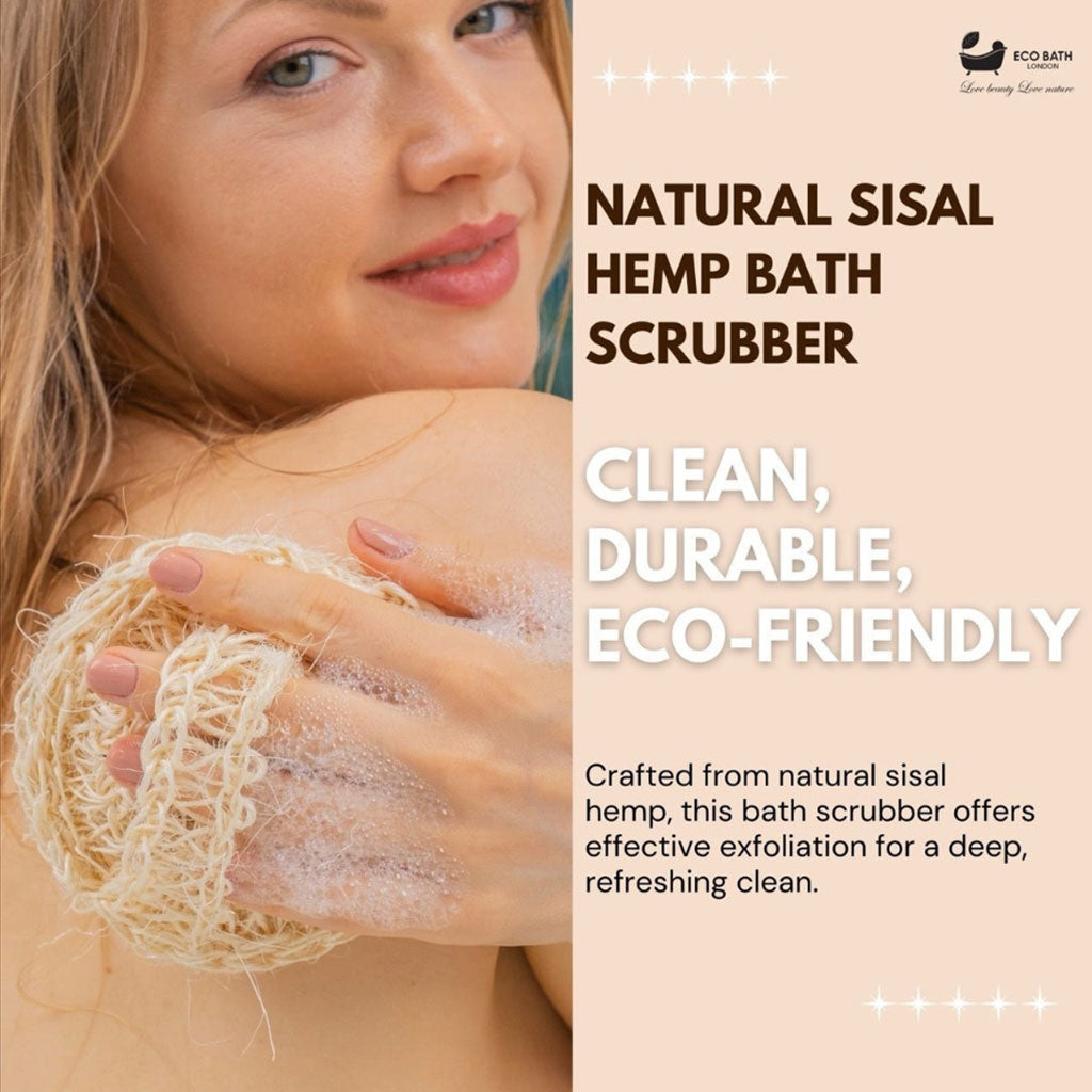Eco Bath London  Natural Sisal Hemp Bath Scrubber