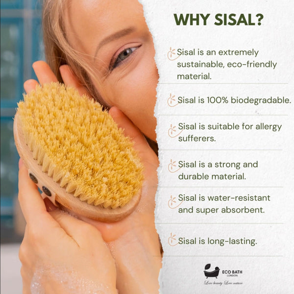Eco Bath London  Natural Sisal Massage Hand Brush