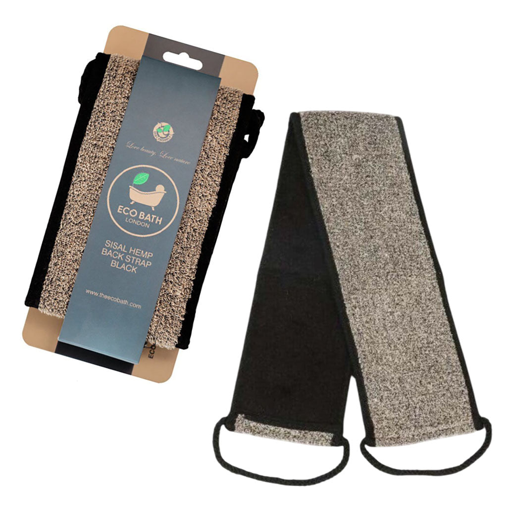 Eco Bath London  Sisal Hemp Back Strap Black