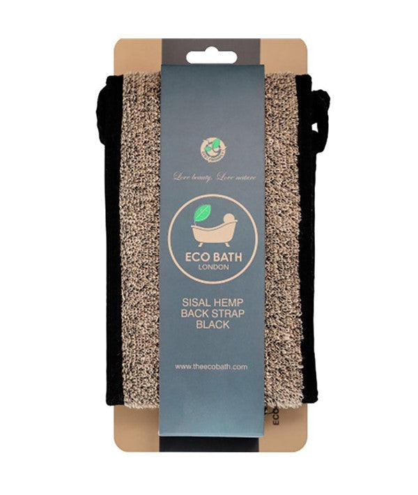 Eco Bath London  Sisal Hemp Back Strap Black
