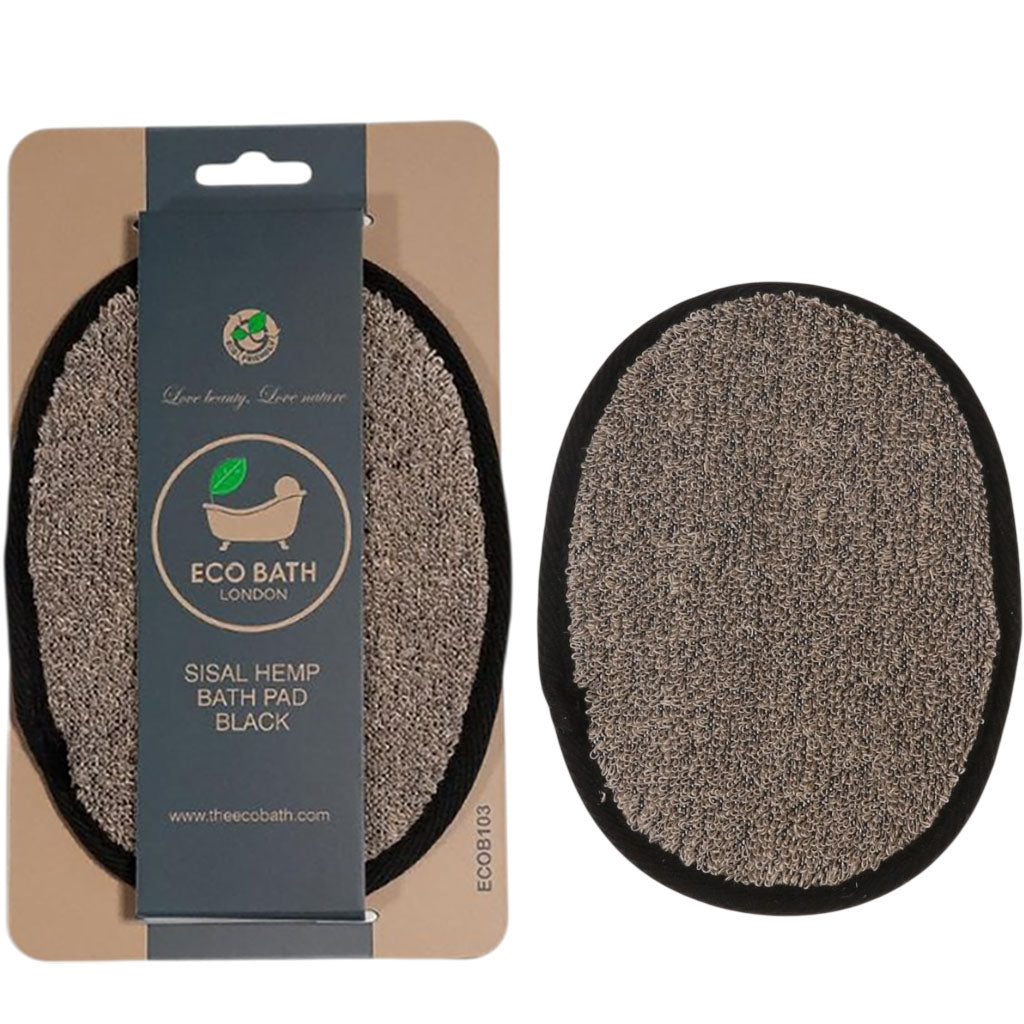 Eco Bath London  Sisal Hemp Bath Pad Black