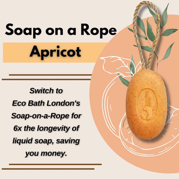 Eco Bath London  Soap On A Rope Apricot
