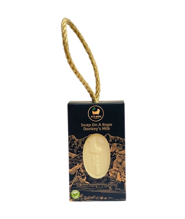 Eco Bath London  Soap On A Rope Donkeys Milk