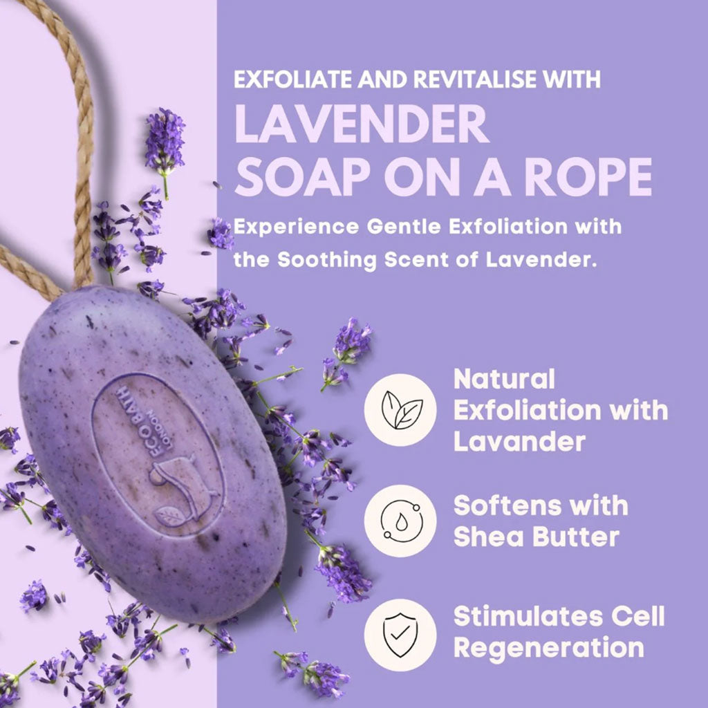 Eco Bath London  Soap On A Rope Lavender
