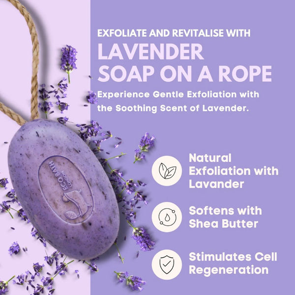 Eco Bath London  Soap On A Rope Lavender