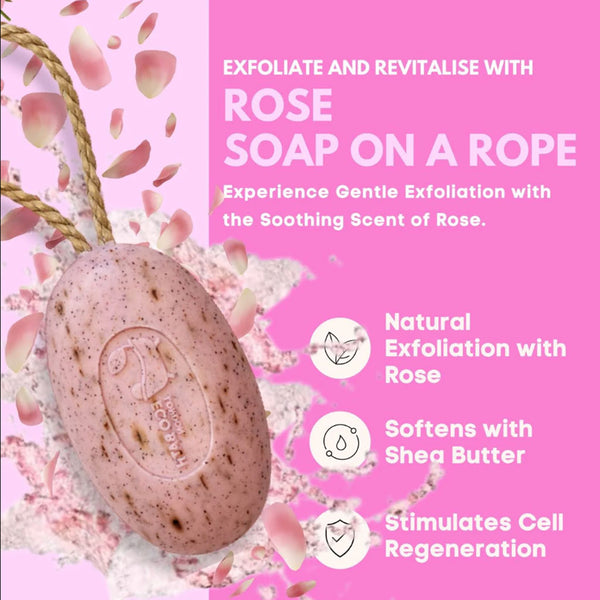 Eco Bath London  Soap On A Rope Rose