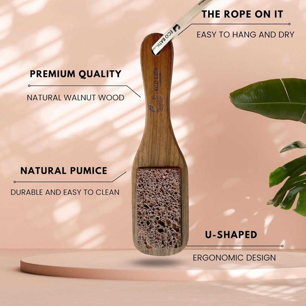 Eco Bath London  Walnut Wood Pumice Foot File 