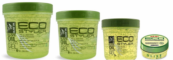 ECO Style Professional Styling Gel Olive Oil Max Hold Alcohol - All Sizes - Afro Hair Boutique