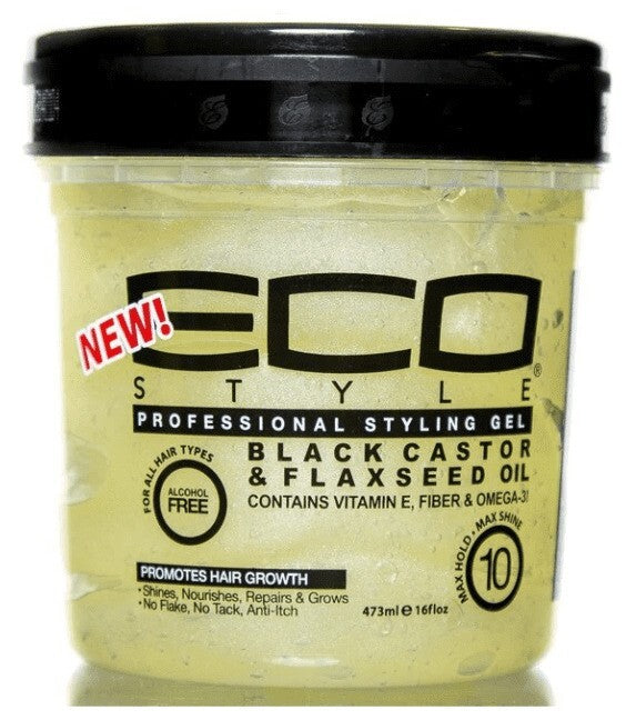 Ecoco Eco Style Black Castor Oil And Flax Seed Oil Styling Gel