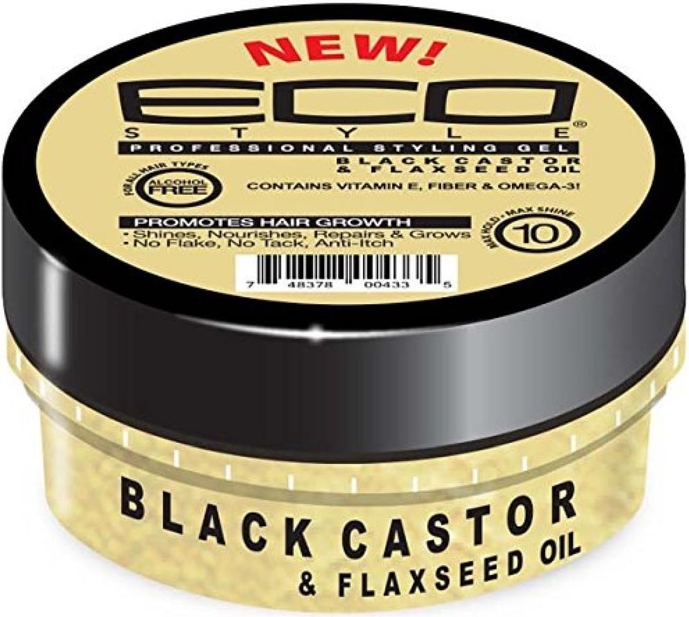 Ecoco Eco Style Black Castor Oil And Flax Seed Oil Styling Gel