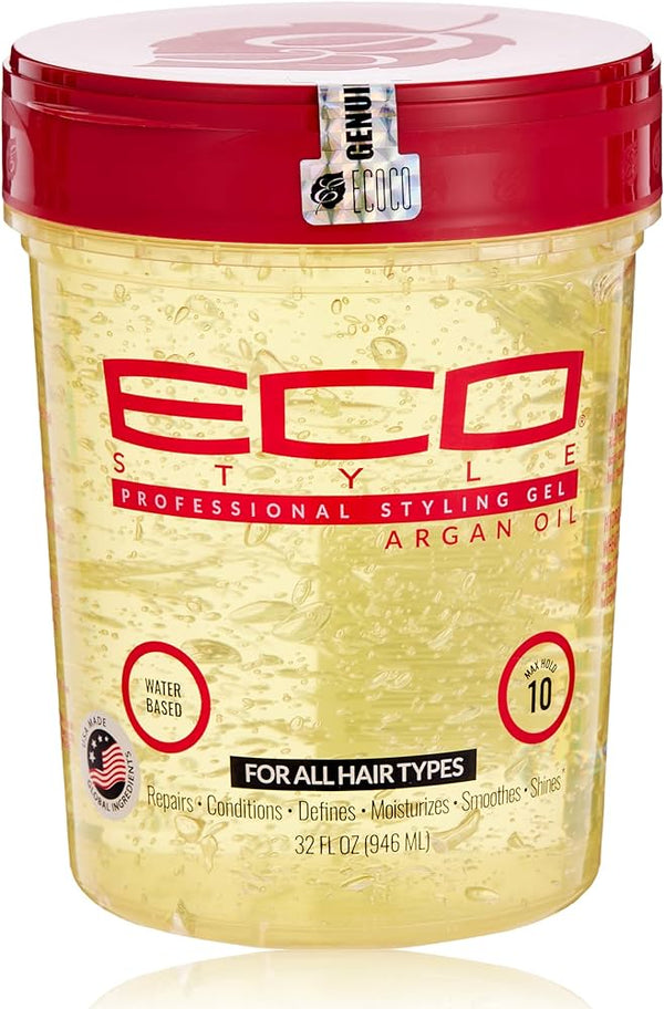 Eco Style Moroccan Argan Oil Styling Gel - All Sizes - Afro Hair Boutique