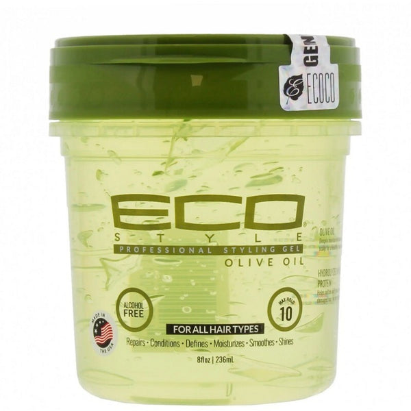 ECO Style Professional Styling Gel Olive Oil Max Hold Alcohol - All Sizes - Afro Hair Boutique