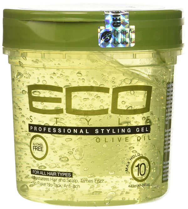 ECO Style Professional Styling Gel Olive Oil Max Hold Alcohol - All Sizes - Afro Hair Boutique