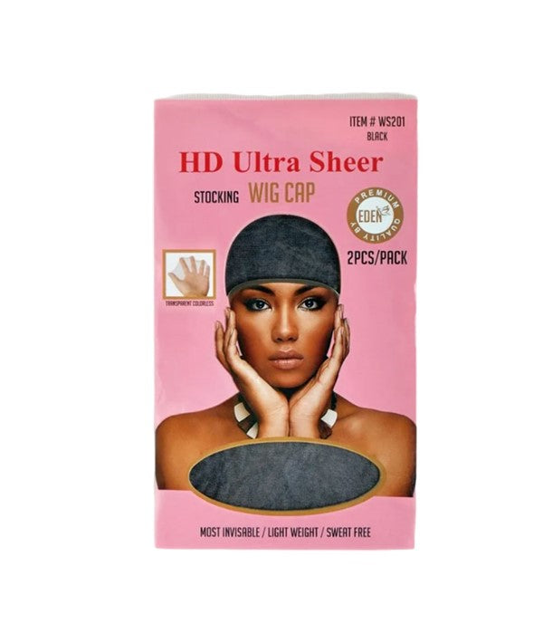 Eden Accessories Eden - HD Ultra Sheer Stocking Wig Cap WS201 Black