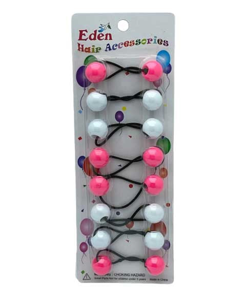 Eden Accessories Hair Accessories LB20HW Hot Pink And White