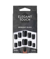 Elegant Touch Black Nail With Glue 24 Nails