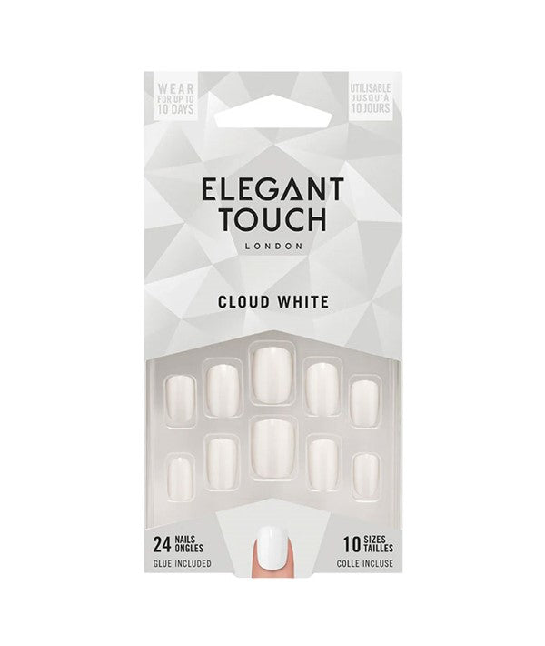 Elegant Touch  - Cloud White Nail With Glue
