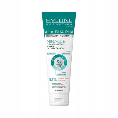 Eveline 3X Acid Therapy AHA BHA PHA Miracle Cleansing Foam 140ml