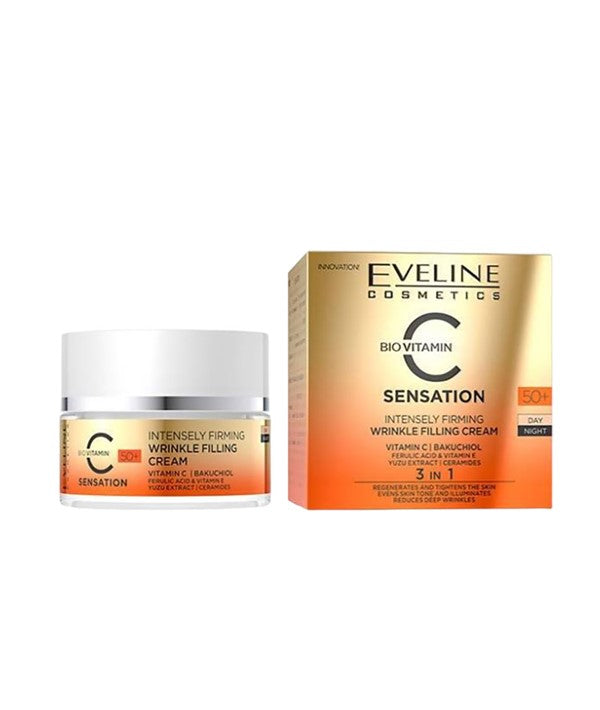 Eveline  Bio Vitamin C Sensation 3 In 1 Wrinkle Filling Cream 50 Plus