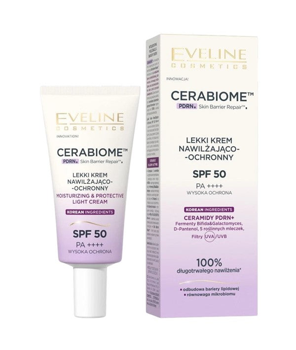 Eveline  Cerabiome Moisturizing Protective Light Cream SPF50