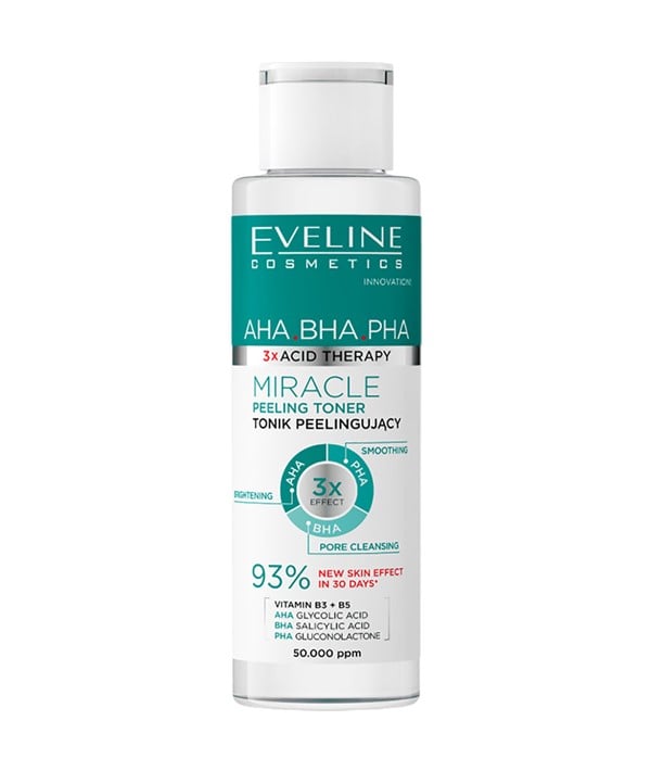 Eveline  3 X Acid Therapy AHA BHA PHA Miracle Peeling Tonic