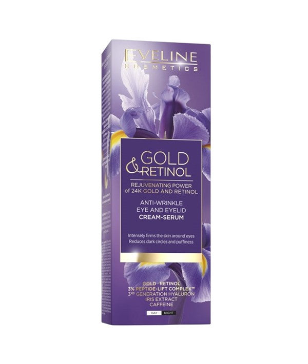 Eveline  Gold Retinol Anti Wrinkle Eye And Eyelid Cream Serum