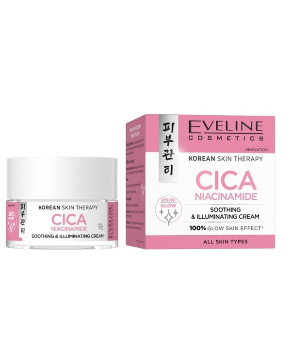 Eveline  Korean Skin Therapy Cica Niacinamide Soothing And Illuminating Cream
