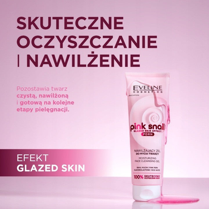 Eveline Pink Snail Moisturizing Face Cleansing Gel