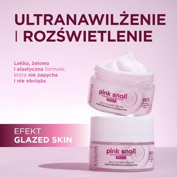 Eveline Pink Snail Moisturizing Jelly Slime Cream