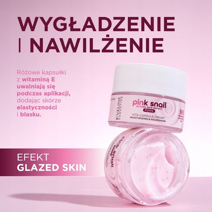 Eveline Pink Snail Moisturizing Vita Capsule Cream 