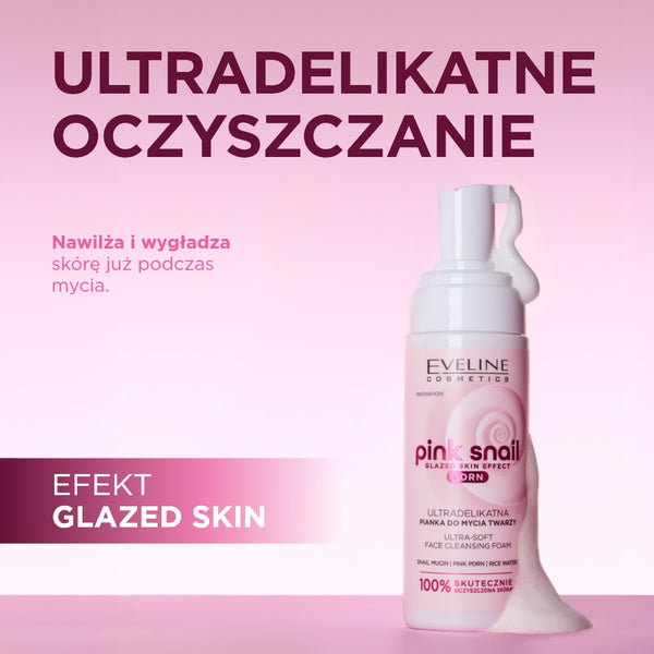 Eveline  Pink Snail Ultra Soft Face Cleansing Foam