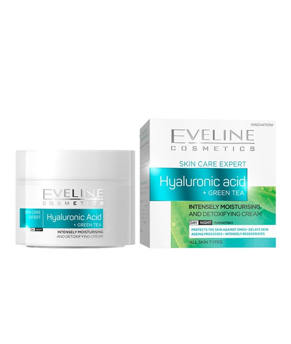 Eveline  Skincare Expert Hyaluronic Acid Intensely Moisturising Detoxifying Cream