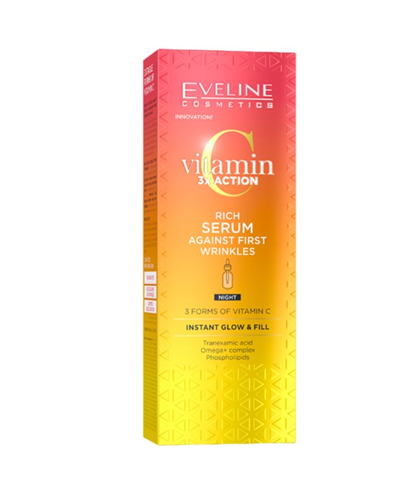 Eveline  Vitamin C 3X Rich Night Serum Against First Wrinkles 