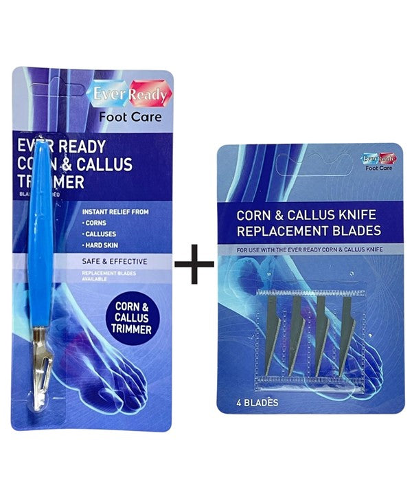 Ever Ready  Corn And Callus Trimmer Plus Refills Combo Pack